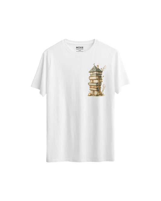 The Library That Grew Roots Relax Regular T-ShirtBeden Seçimi Satın almadan önce beden tablomuzu kontrol etmeyi unutmayın. Tişörtlerimiz RELAX REGULAR kalıpla üretilmiştir.Standart beden ölçülerine göre tasarlanmış olup, ne dar ne de bol bir kesime sahipt