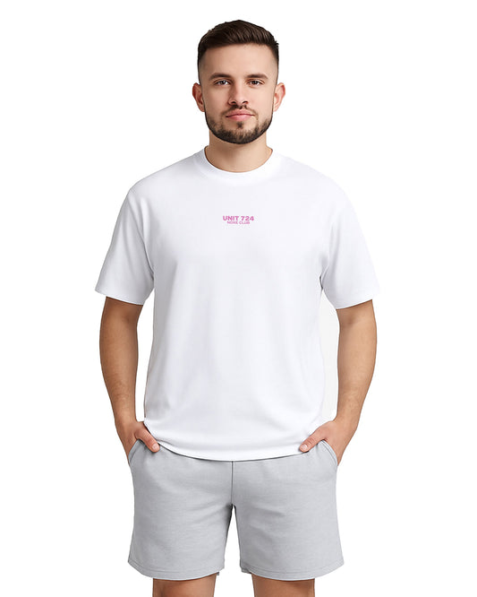 Basic T-Shirt Loose Fit Beyaz 06-375 Mağazam