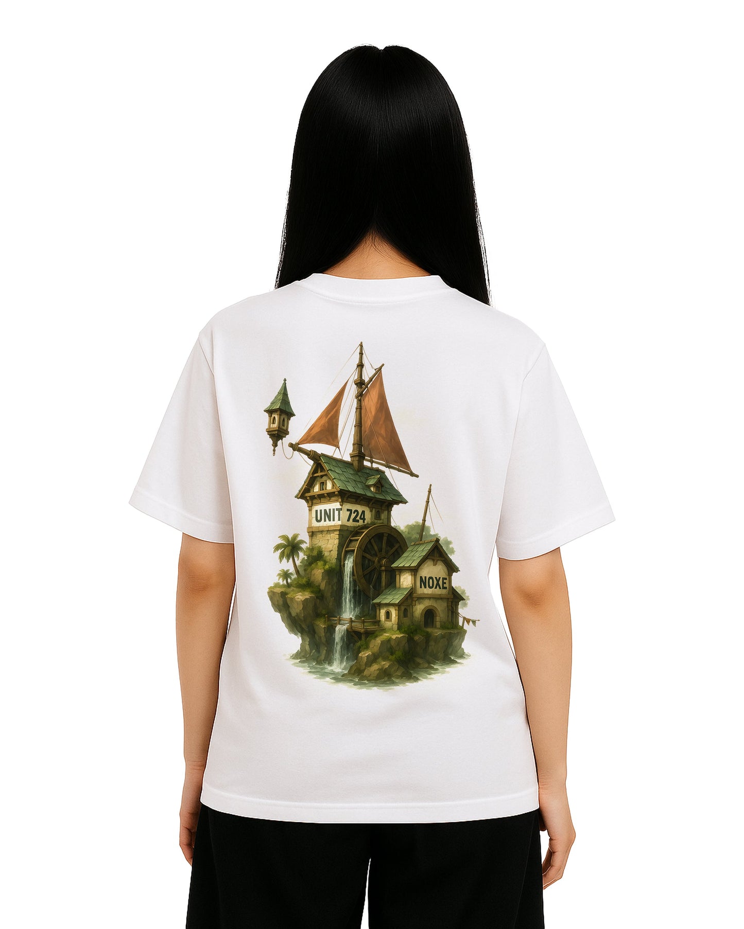 engine of elegance loose fit pamuklu unisex t-shirt mağazam