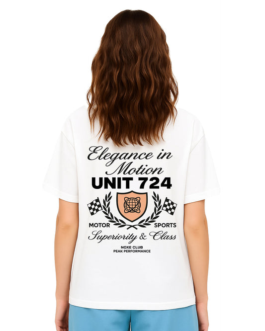 Racing Elegance Loose Fit Pamuklu Unisex T-Shirt Mağazam