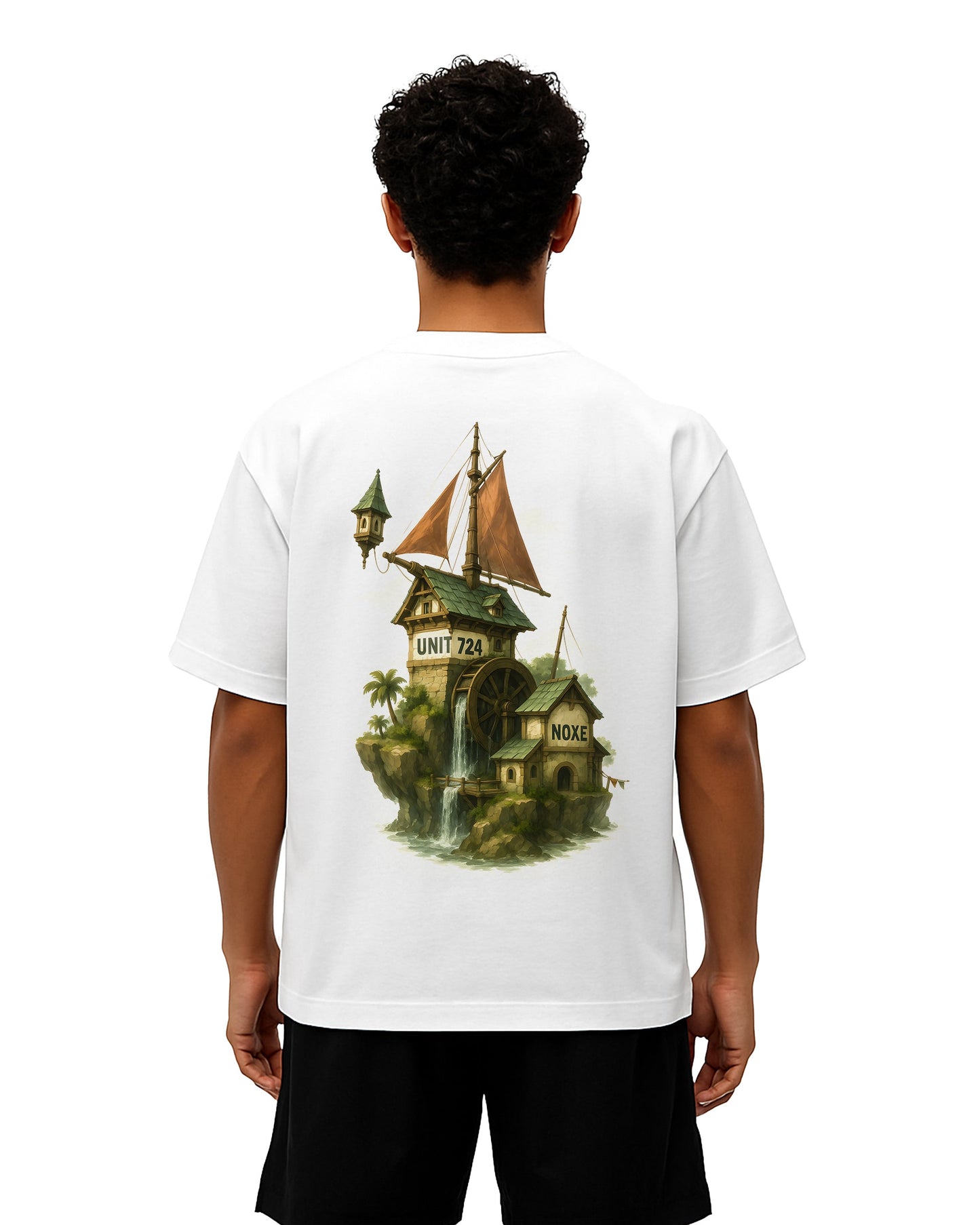 engine of elegance loose fit pamuklu unisex t-shirt mağazam