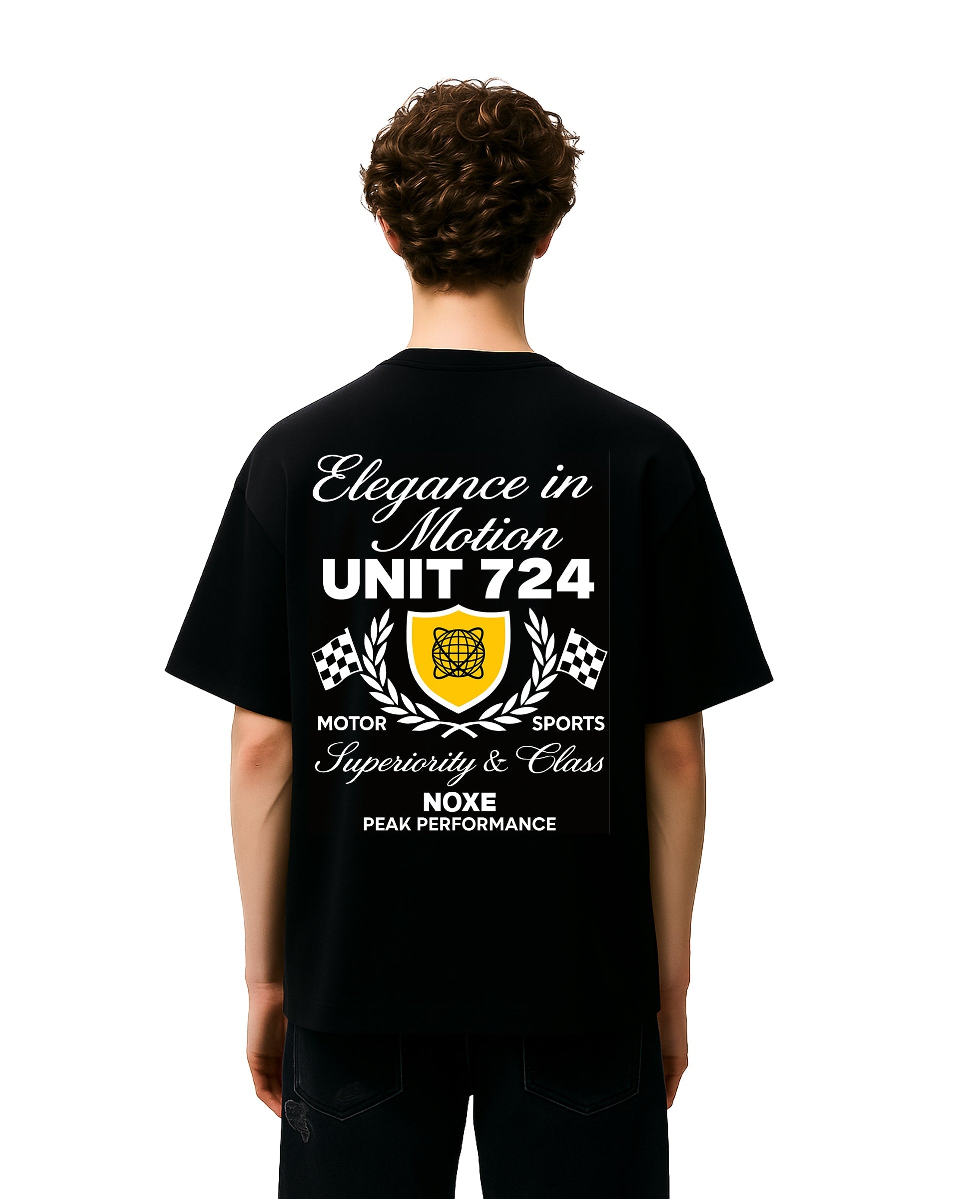 Racing Elegance Loose Fit Pamuklu Unisex T-Shirt Mağazam