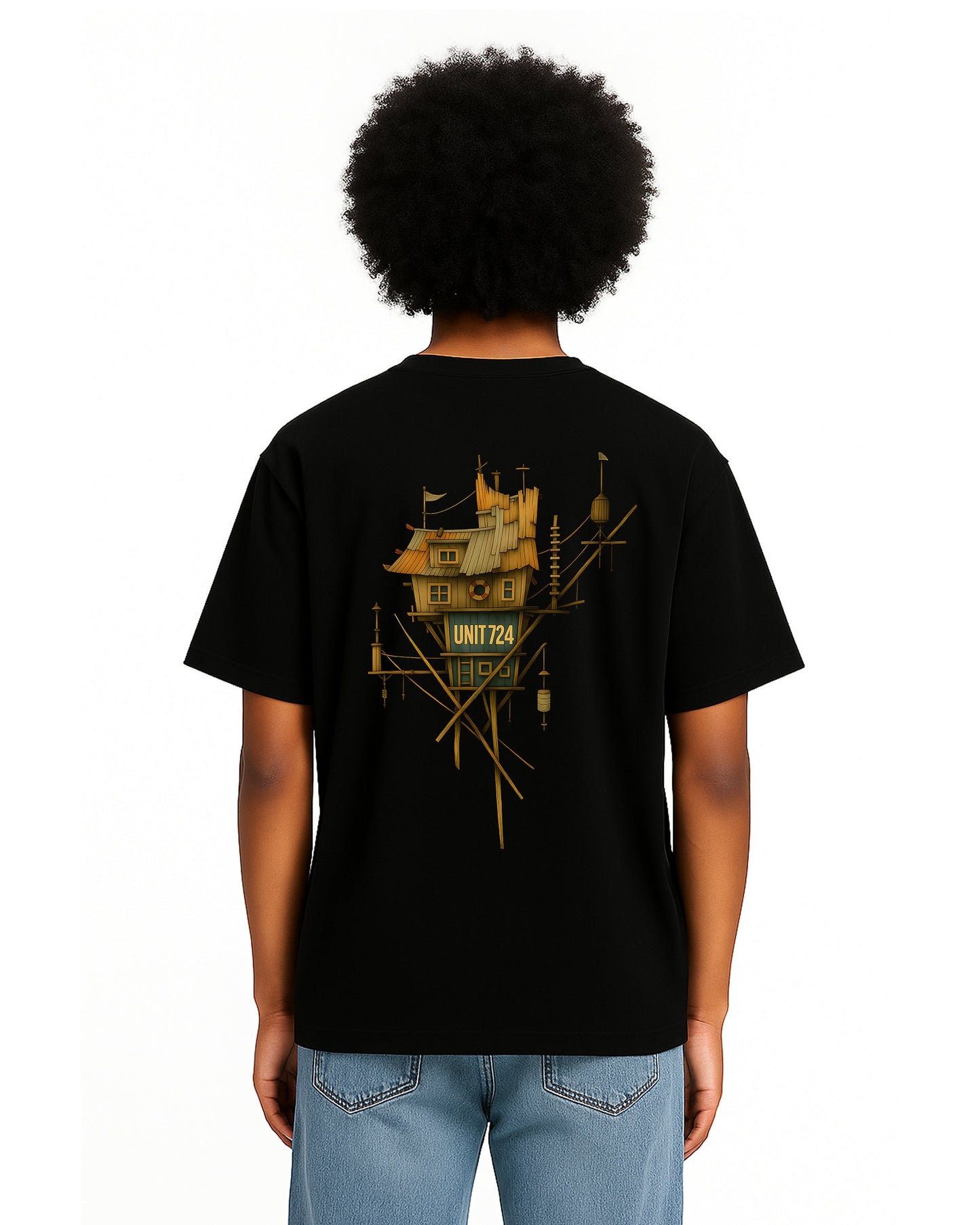 silent shelter loose fit pamuklu unisex t-shirt mağazam