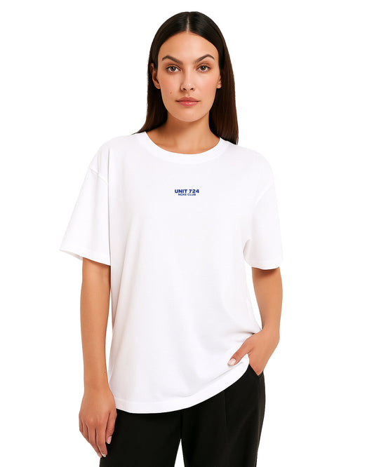 Basic T-Shirt Loose Fit Beyaz 06-378 Mağazam