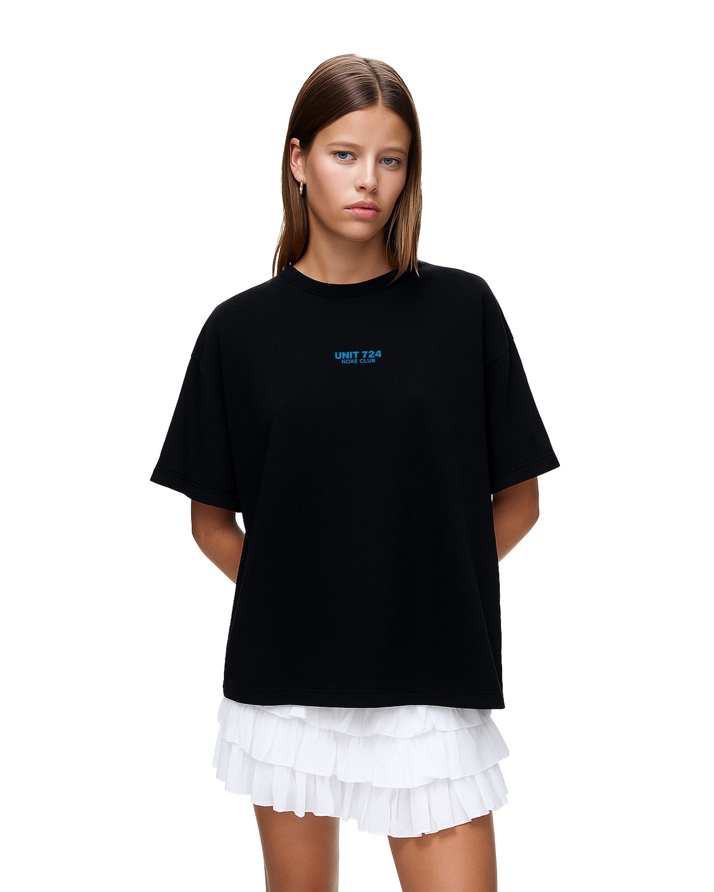 basic t-shirt loose fit siyah 06-383 mağazam