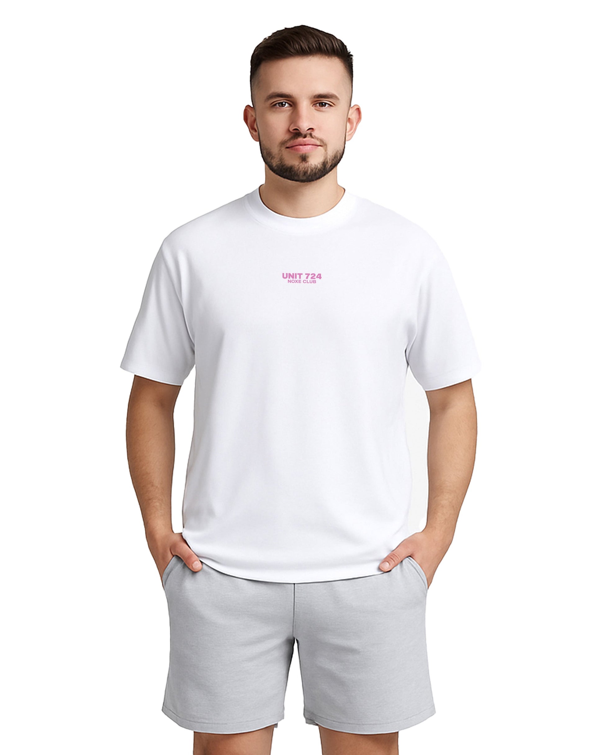 Basic T-Shirt Loose Fit Beyaz 06-375 Mağazam