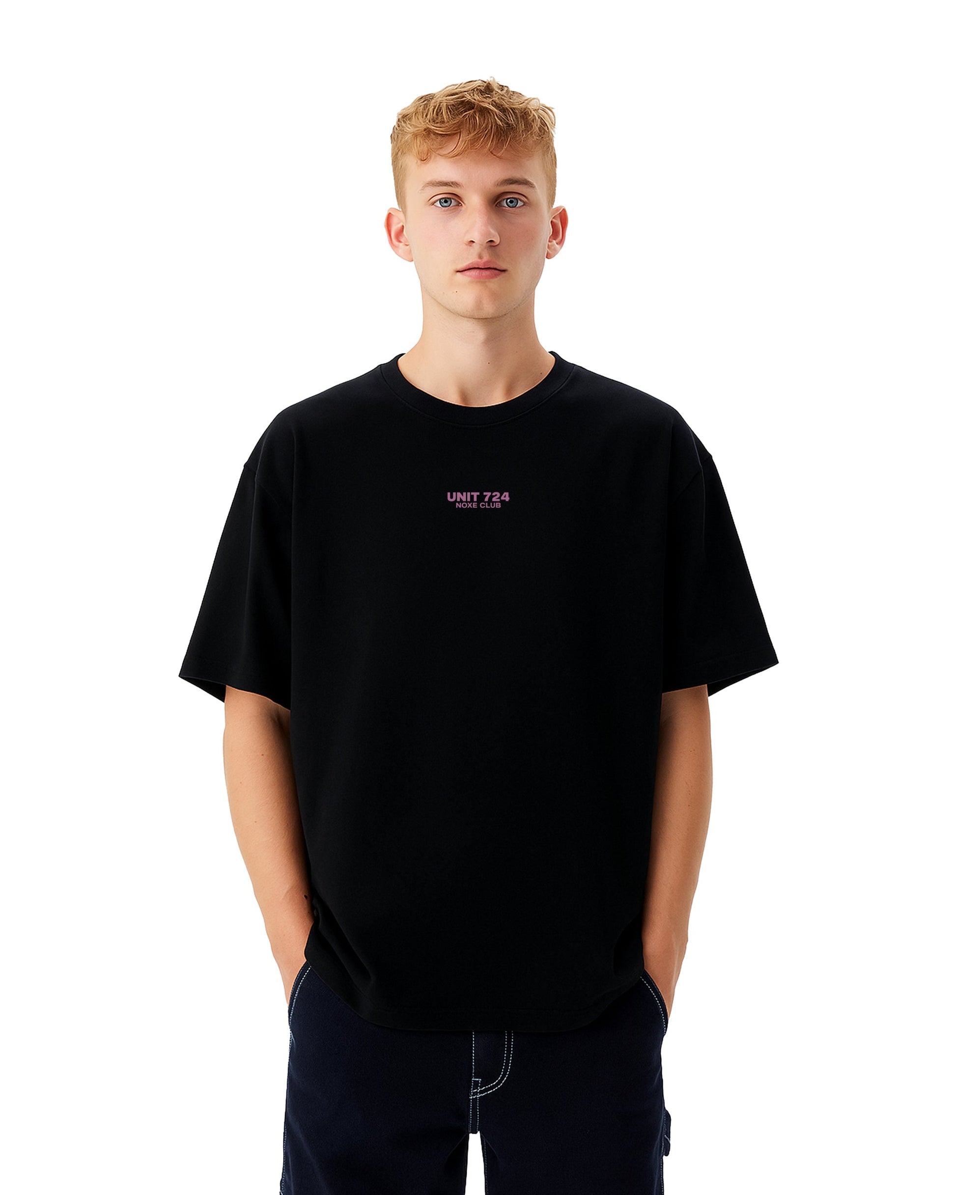 Basic T-Shirt Loose Fit Siyah 06-381 Mağazam