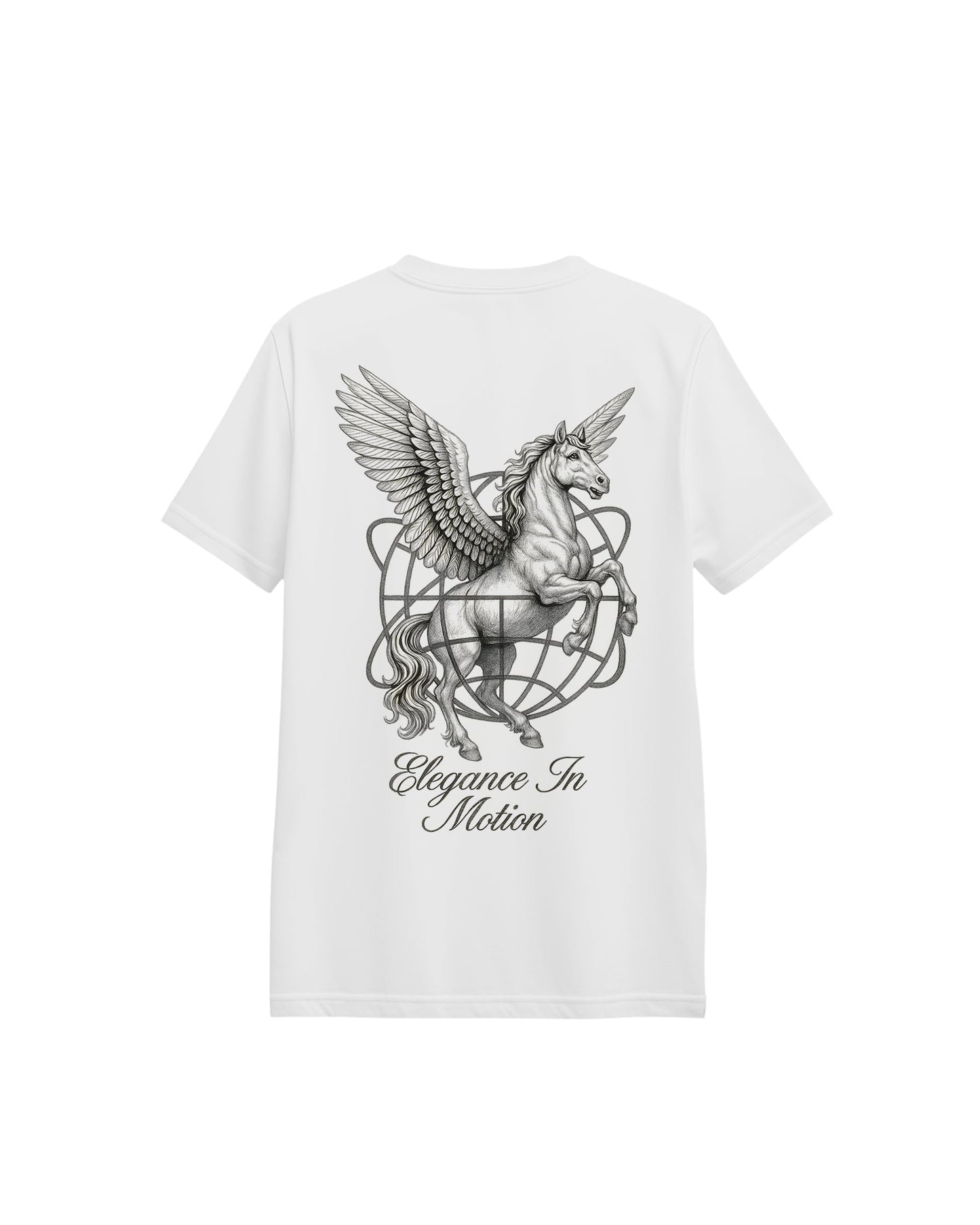 elegance in motion loose fit pamuklu unisex t-shirt mağazam
