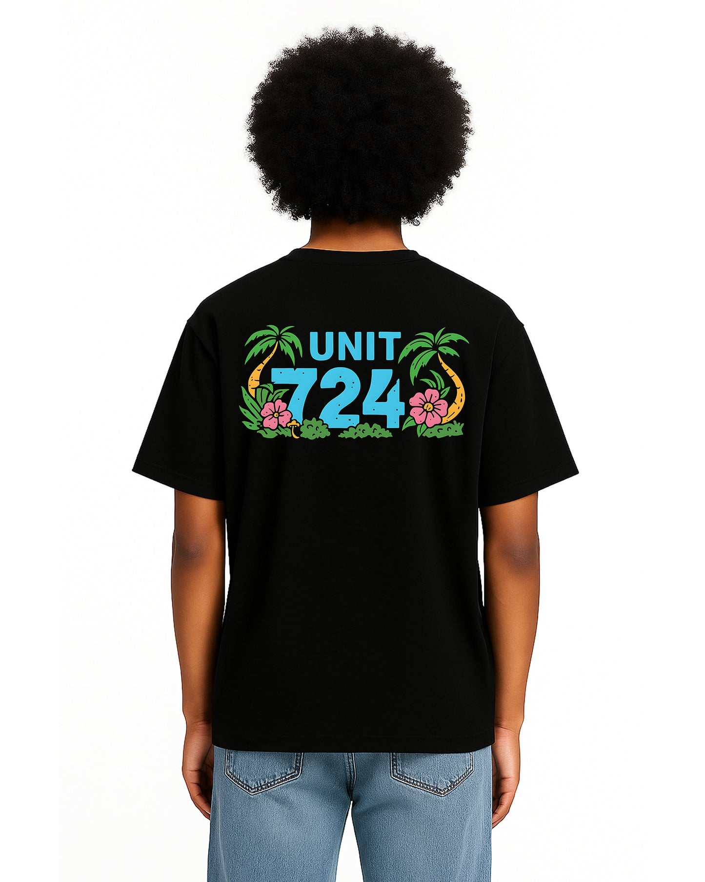 island state of mind loose fit pamuklu unisex t-shirt mağazam