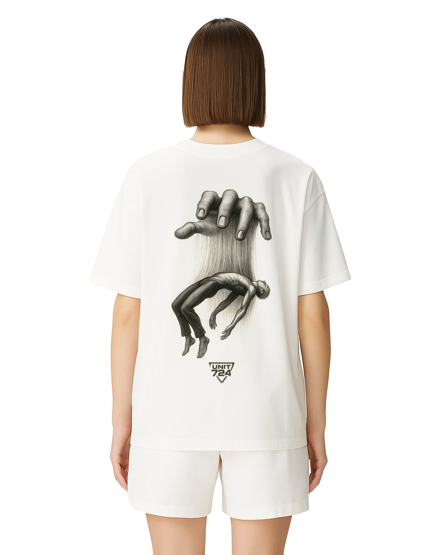 silent control loose fit pamuklu unisex t-shirt mağazam