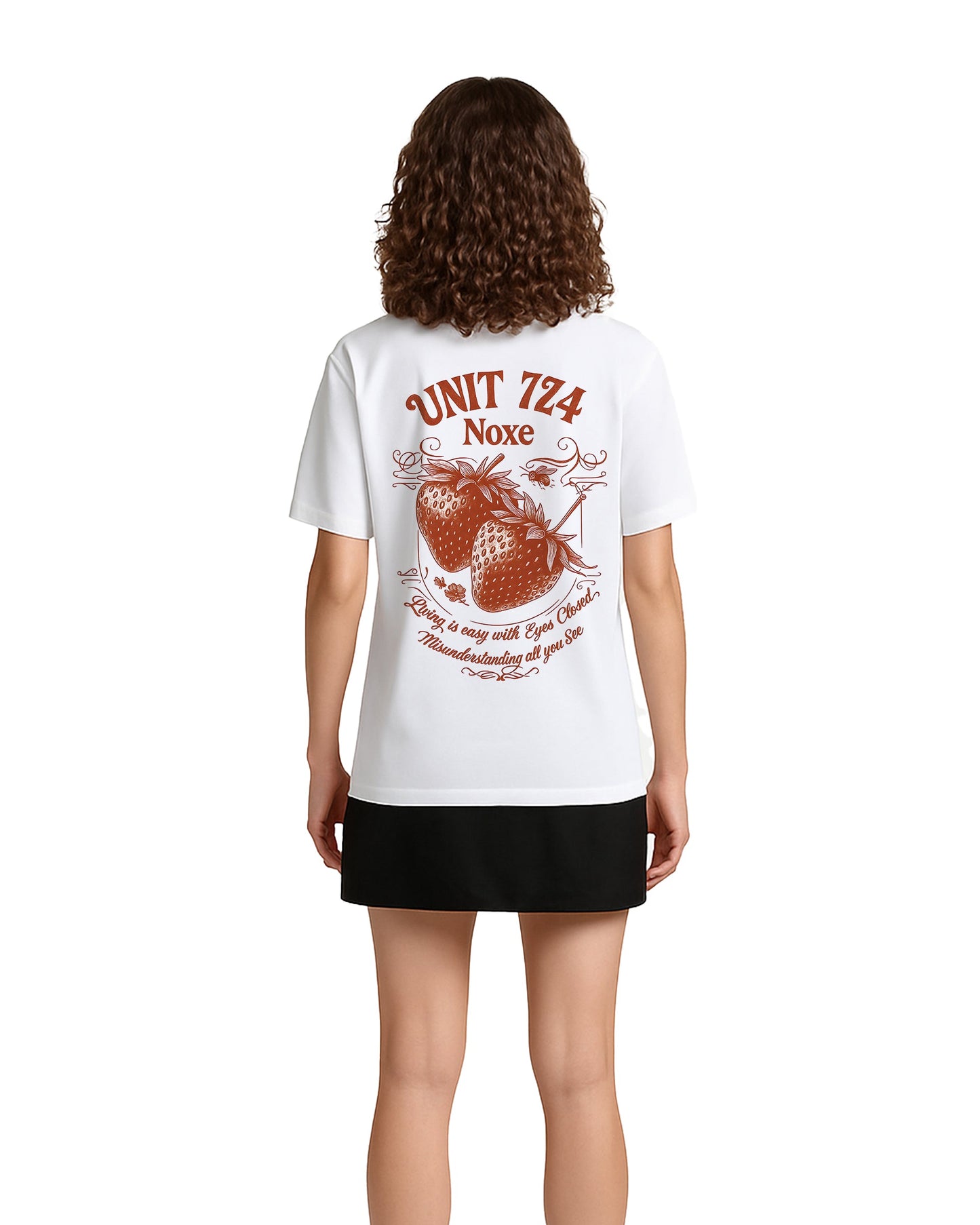 sweet illusion loose fit pamuklu unisex t-shirt mağazam