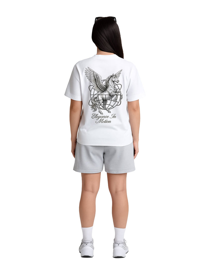 Elegance In Motion Loose Fit Pamuklu Unisex T-Shirt Mağazam