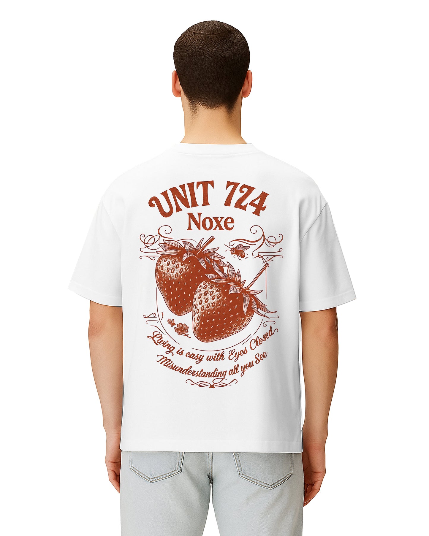 sweet illusion loose fit pamuklu unisex t-shirt mağazam