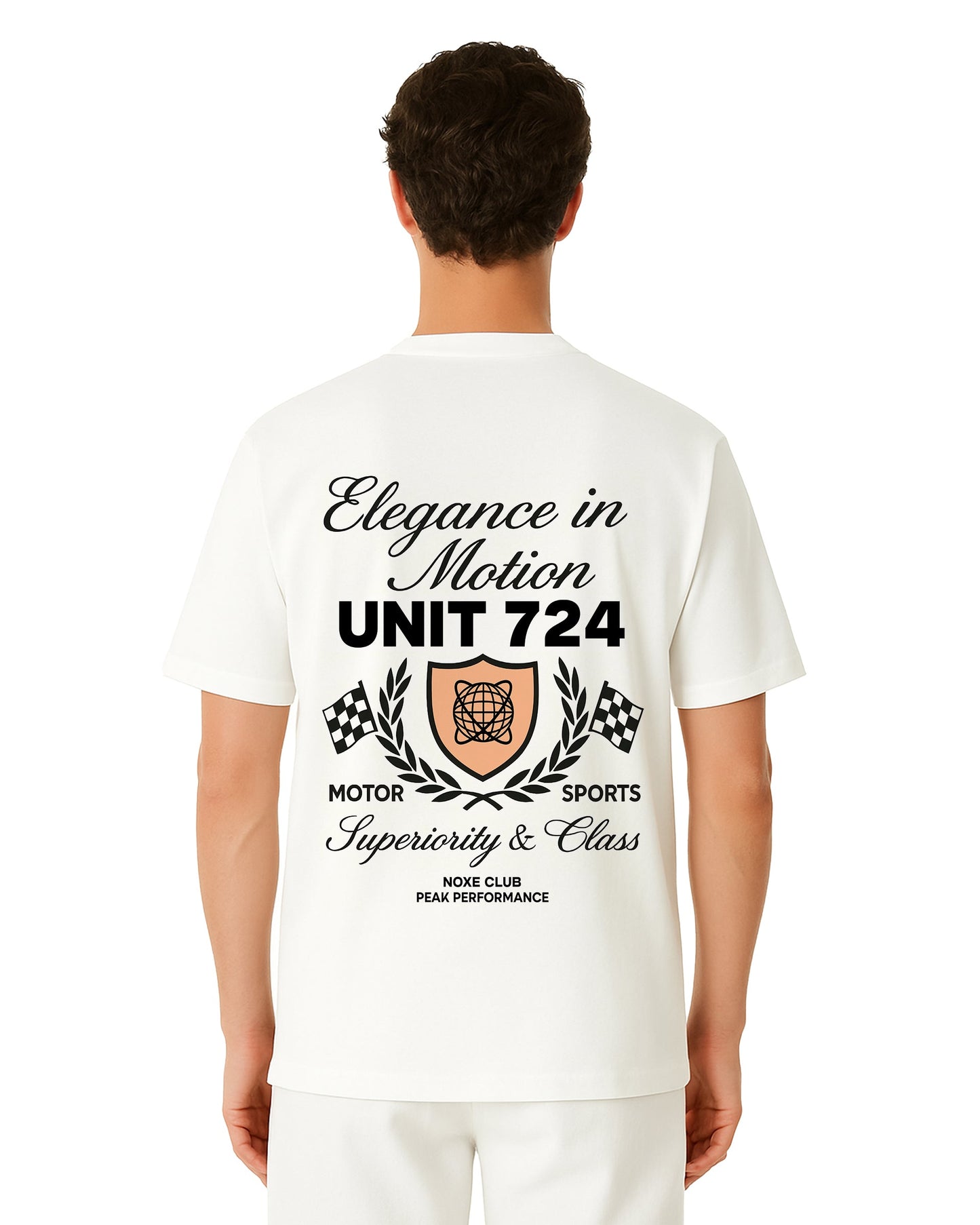 racing elegance loose fit pamuklu unisex t-shirt mağazam