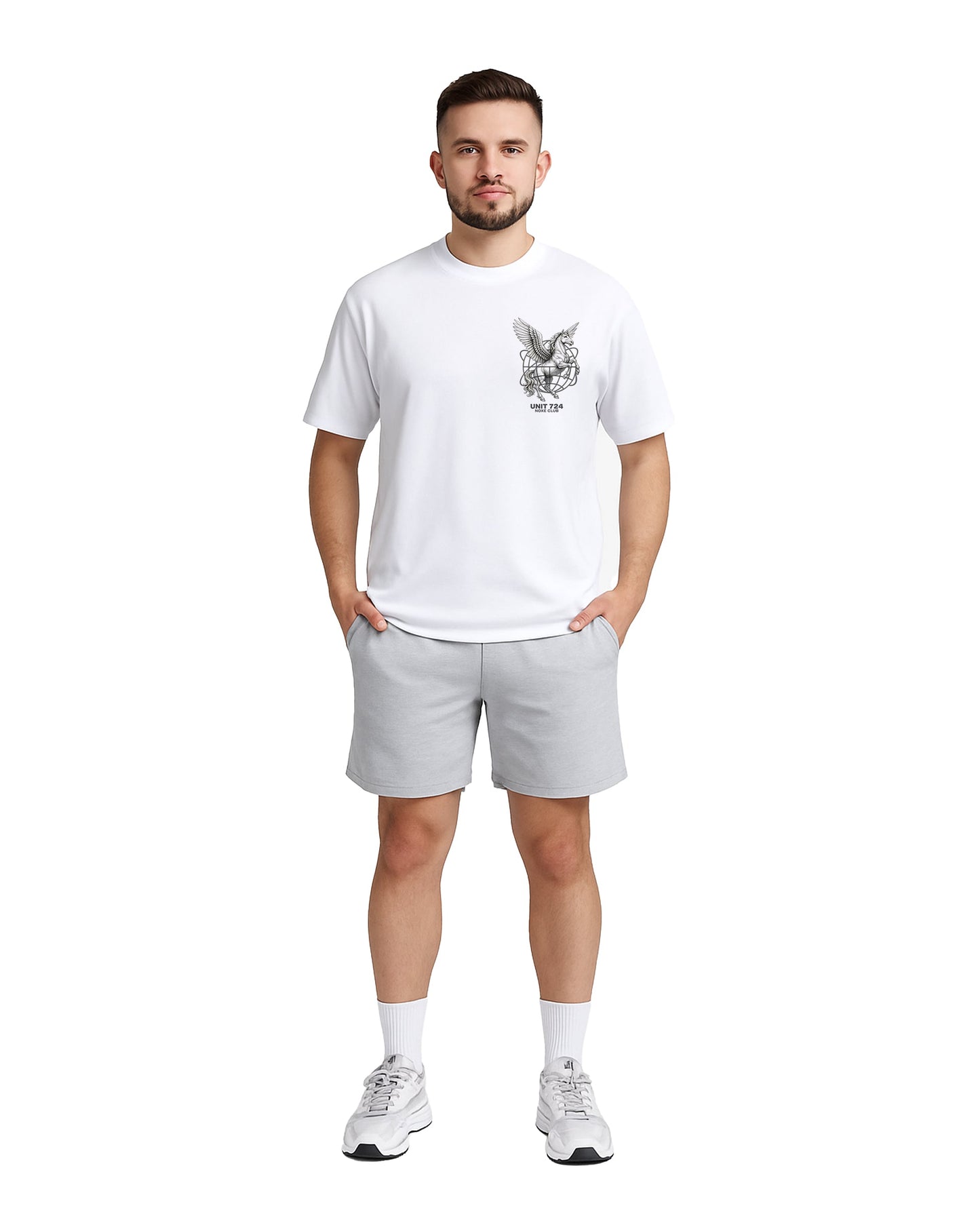 elegance in motion loose fit pamuklu unisex t-shirt mağazam