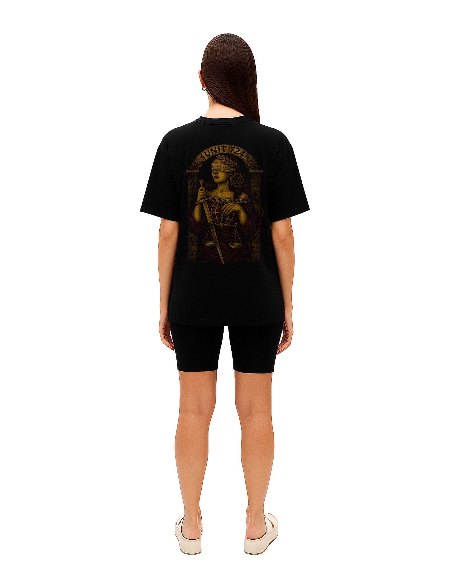 The Spirit of Justice Loose Fit Pamuklu Unisex T-Shirt Mağazam