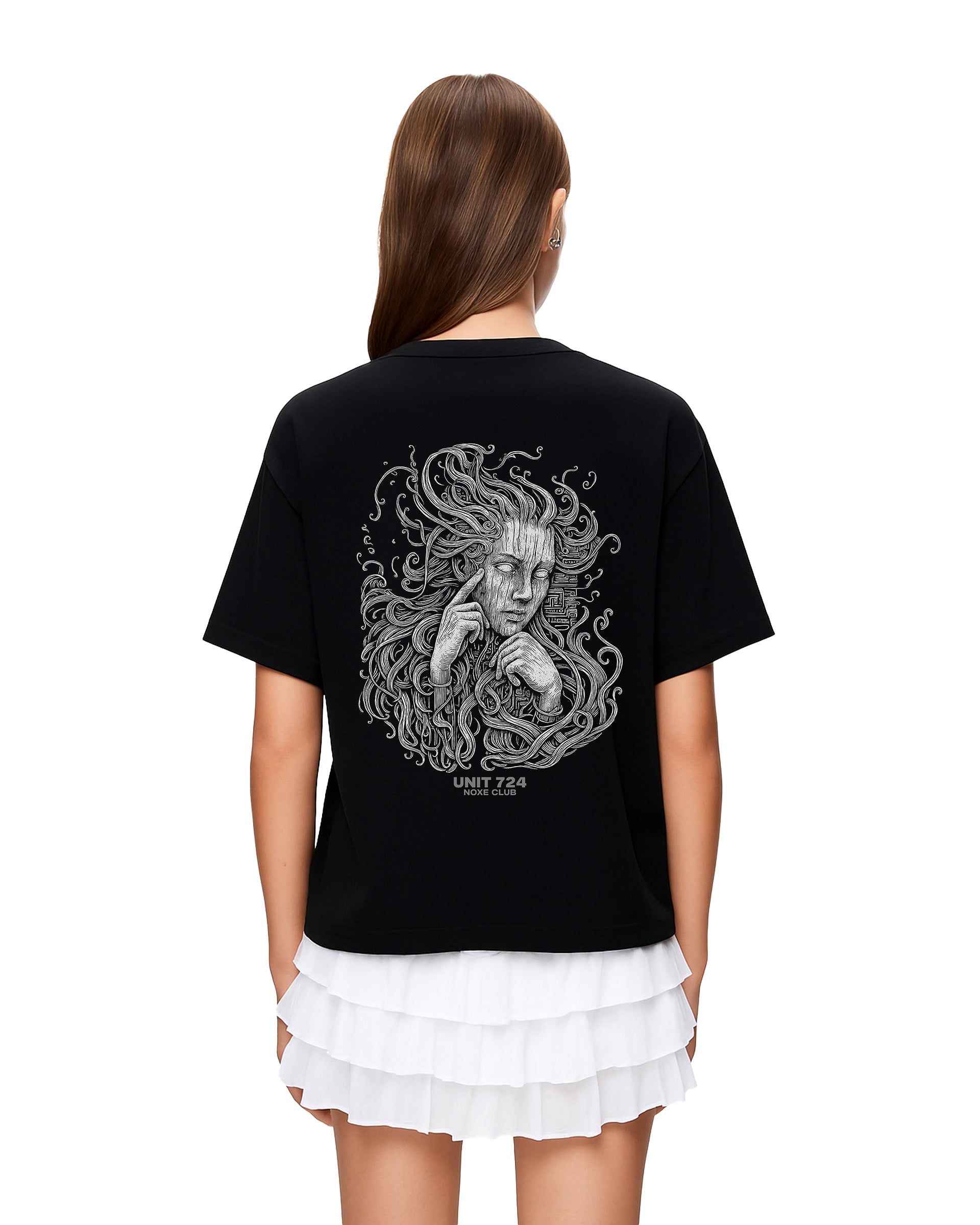 Circuit of Thought Loose Fit Pamuklu Unisex T-Shirt Mağazam