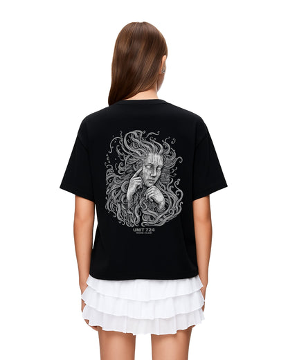 Circuit of Thought Loose Fit Pamuklu Unisex T-Shirt Mağazam