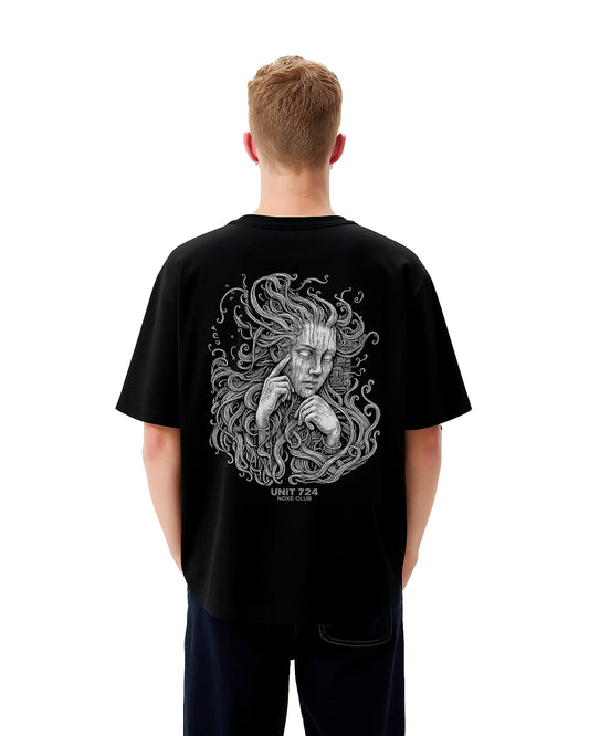 Circuit of Thought Loose Fit Pamuklu Unisex T-Shirt Mağazam